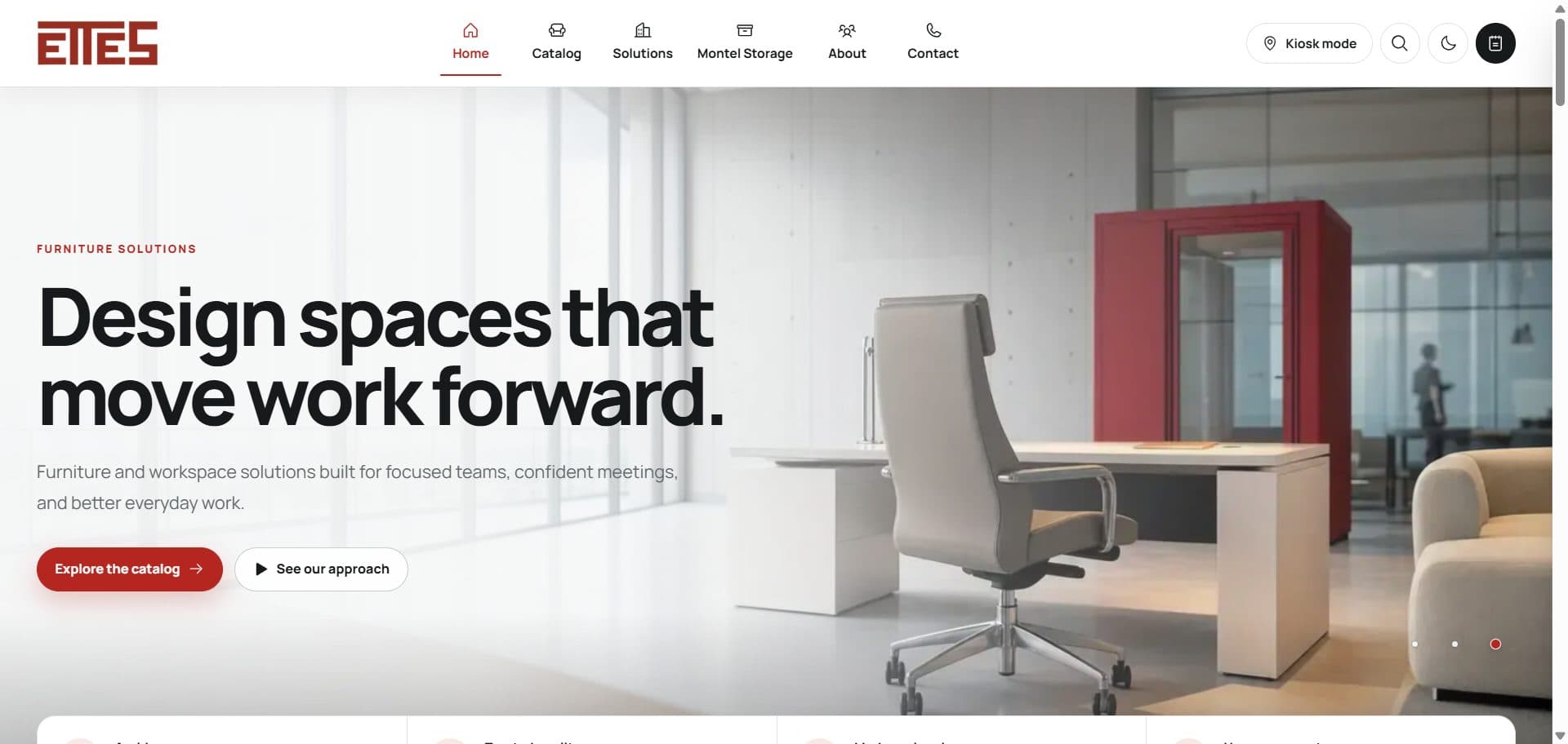 Ettes Office Furniture website built by Lucid Mind Labs